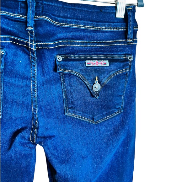 HUDSON 90s Vintage Beth Baby Boot Low Rise Jeans Size 30 Flat Pockets Stretchy - Picture 5 of 10